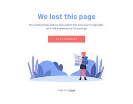 404 page with image - Html Code Example by Nicepage