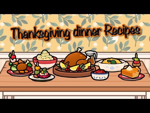 How to make a Thanksgiving dinner in Toca Boca/with voice🎙️/food ideas ￼/Toca KitKat