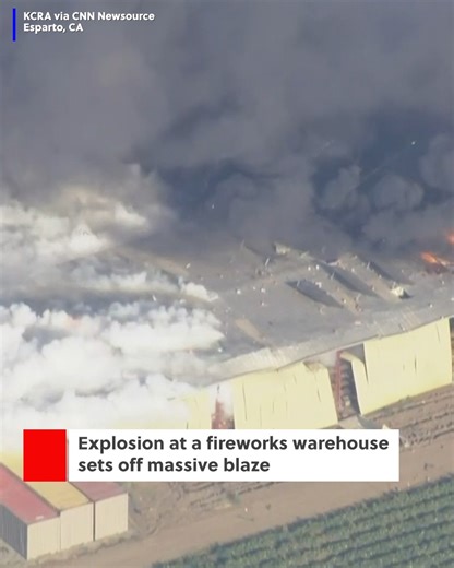 1M views · 3.9K reactions | Whoa! An explosion at a fireworks warehouse triggered a massive blaze, sending thick smoke into the air and setting off a barrage of fireworks. https://tinyurl.com/23w66wc2 | KFVS-TV | Facebook