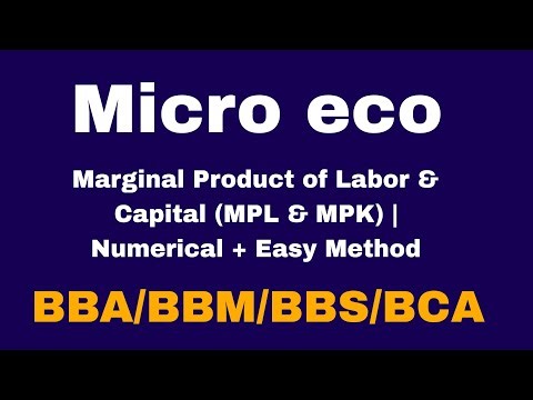 How to Calculate MPL & MPK | Find Labor & Output Step-by-Step