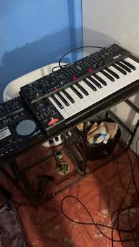 New synth Behringer MS-1 synced with 2 drum machines #drummachine #sh101 #behringer