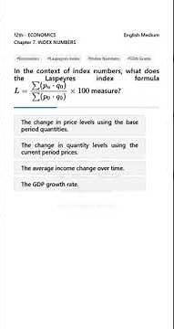 Laspeyres Index Explained | Economics 12th