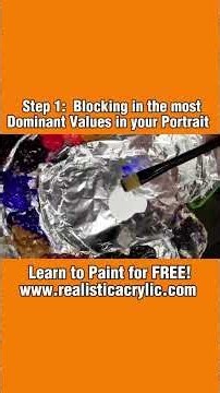 How to blocking in values of your Portrait Painting Part-2 #acrylicglazing #learnacrylic #acrylictip
