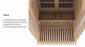 SaunaSpa 2-Person Indoor Hemlock Wood Infrared Sauna with Touch Control Panel, Bluetooth and LED Lights SC-SS0009-0S