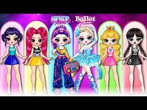 K-Pop Demon Hunters | Huntrix vs Disney Princess: Ballet or HipHop? | Best DIY Fashion Paper Dolls
