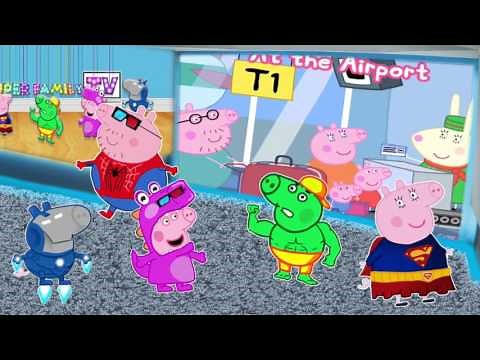 Peppa Pig Superheroes in Cinema Finger Family | Nursery Rhymes For Children