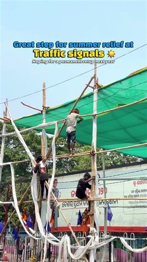 Great initiative to install shades at traffic signals this summer ☀️🚦