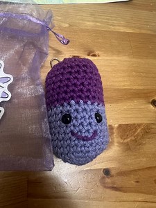 Chill Pill Crochet Keychain - Etsy Australia