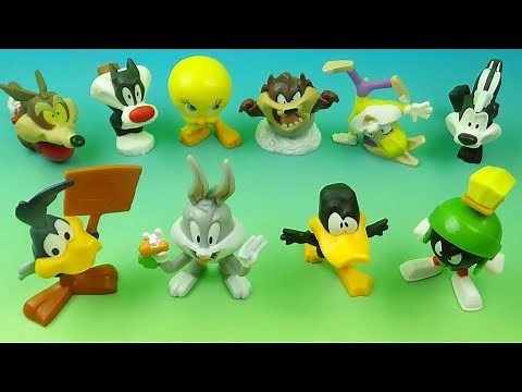2020 McDONALDS LOONEY TUNES Full set of 10 HAPPY MEAL COLLECTIBLE MINI FIGURES VIDEO REVIEW