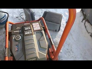 RIDGID RD6800 generator running on propane with 2500W load