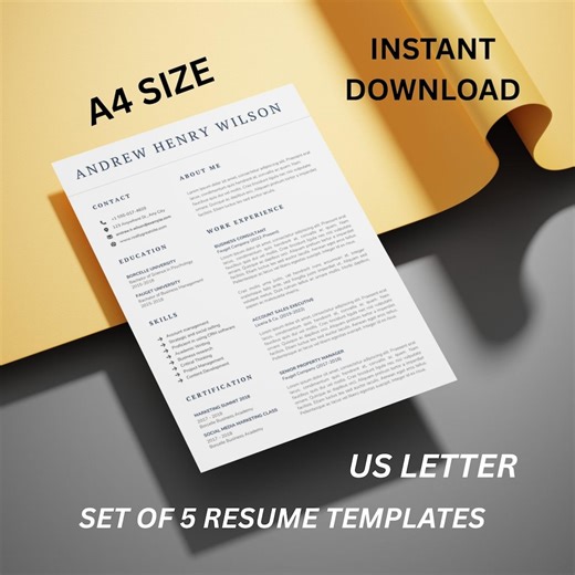 ATS Resume Template | Resume Word, Sorority (digital Download) - Etsy