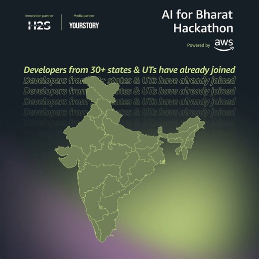 Hack2skill on Instagram: "Developers from 30+ States and UTs are already registered for the AI for Bharat Hackathon. Where are you? From the peaks of the Himalayas to the shores of the Indian Ocean, the AI for Bharat map is lighting up! 🗺️✨ If you haven't already registered for the AI for Bharat Hackathon, then register now! The stage is set: • 🏆 ₹40,00,000 Prize Pool to be won. • 🎓 Specialised tracks for Students & Professionals. • 💡 Mentorship from AWS experts. • 🌟 National Recognition at