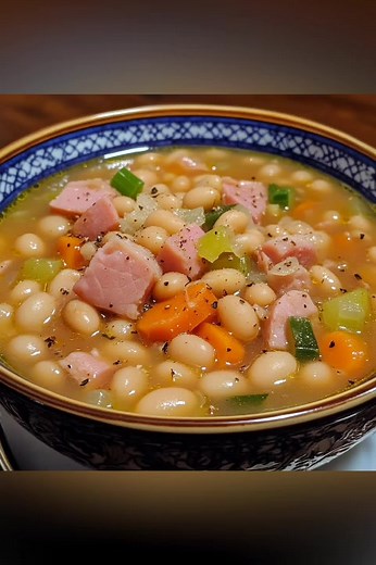 1.7K views | NAVY BEAN SOUP – Ingredients: 1 lb dried navy beans...
