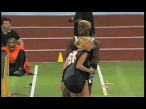 Athletics long jump collision