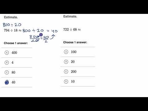 Approximating multi digit division