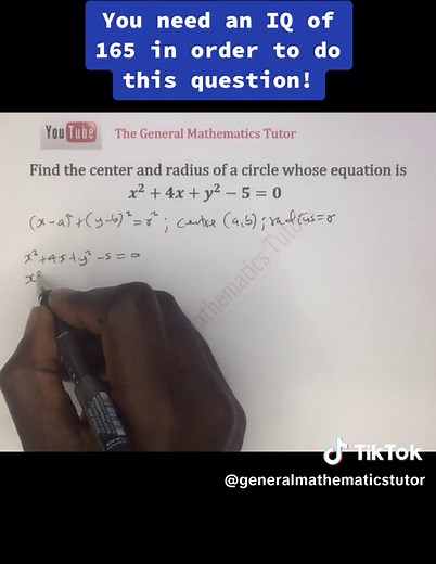 Finding the Center and Radius of a Circle from General Equation