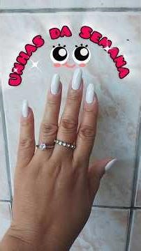 UNHAS DA SEMANA ESMALTE COLORAMA PÉTALA BRANCA E RISQUÉ CRISTAL 💅