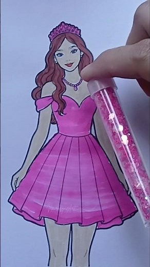 Pink Glitter ✨️🩷✨️ #glitter #glitterart #glitterdress #princess #pink #colors