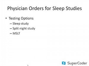 Webinar on Coding & Billing of Sleep Studies and Polysomnograms