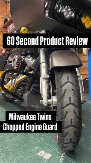 Milwaukee Twins Chopped Engine Guard: 60 Second Product Review ! Get rid of that heinous looking stock engine guard and slim things down with a Milwaukee Twins Chopped engine guard. Keep the functionality and get a cleaner look. Shop Now in our profile! #60SecondProductReview #JPCycles #JPC
