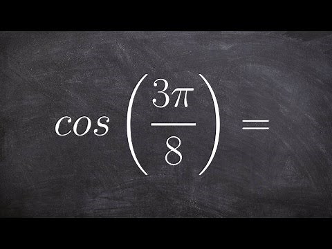 Using the half angle of cosine to evaluate cos