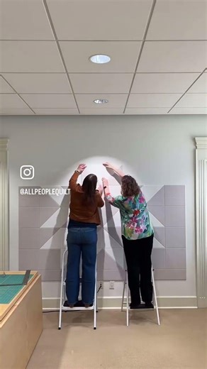 Quilt Block Design Wall Install