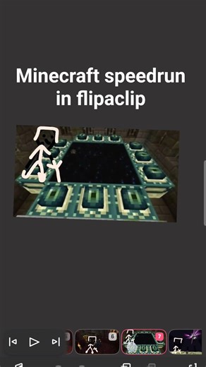 Minecraft speedrun in flipaclip #minecraft #speedrun