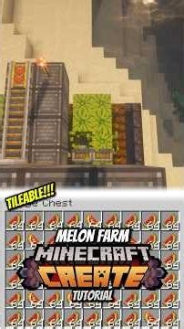 Melon Farm Tutorial Minecraft Create #createmod #minecraft