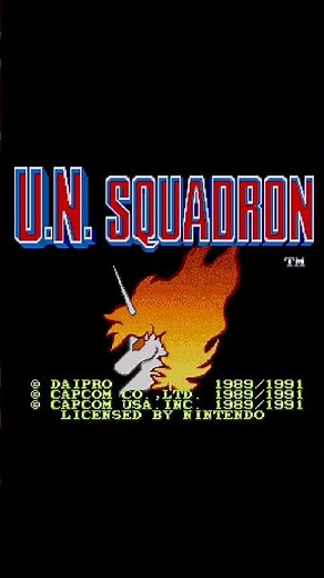 [16] Intro Screen - U.N. Squadron (SNES)