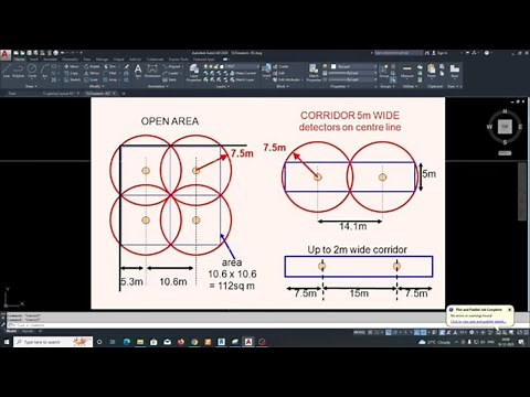 Fire Alarm Spacing , Naming and Circuiting In AutoCAD.