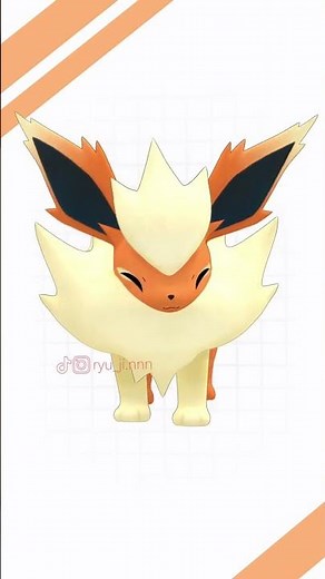 MEGA FLAREOON! 2d concept and 3d model was made by me ❤️ #pokemon #eeveelution #flareon #fakemon #3d