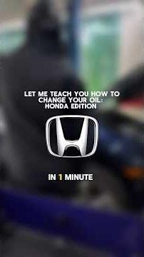 1 Minute Tutorial | 2019 Honda Odyssey Oil Change #honda #oilchange #tutorial