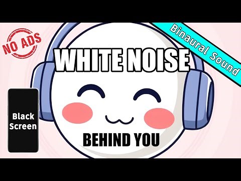 Binaural White Noise: Behind your head | 1 hour | Headphones recommended