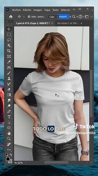 Hack de #Photoshop para poner un patrón en una playera 👕 | #photoshoptiktok #photoshoptips #diseño #aprendeentiktok #tutorial #adobe