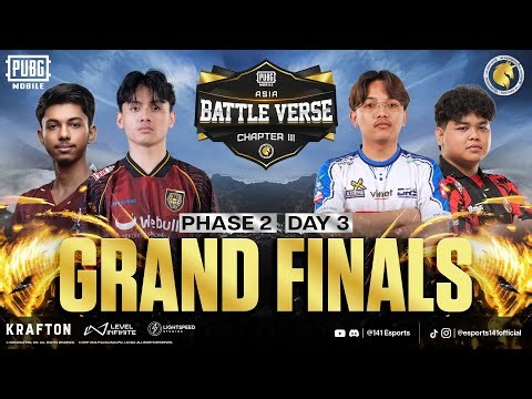 PUBGM BATTLE VERSE ASIA CHAPTER III | PHASE 2 Finals Day 3 | FT. #AE #BTR #4T #RRQ #BOOM #DRS
