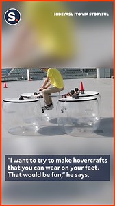 17K views · 101 reactions | An ingenious compact hovercraft created by Hideyasu Ito, an inventor in Tokyo, Japan, went viral after British YouTube creator Tom Scott published a video about the contraption in early April. | storyful | Facebook
