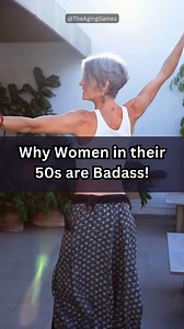 ✨ Women in their 50s are Badass! 💪 I see so many women in their 50s and beyond being incredibly brave, putting themselves out there, and finding life much more rewarding than they thought it would be. So, if you're in your 50s, now's the time to step into your power and out of your fears! 💙 #womenover50 #liveyourbestlife #ifnotnowwhen #bebrave #theaginggames | The Aging Games with Lynn