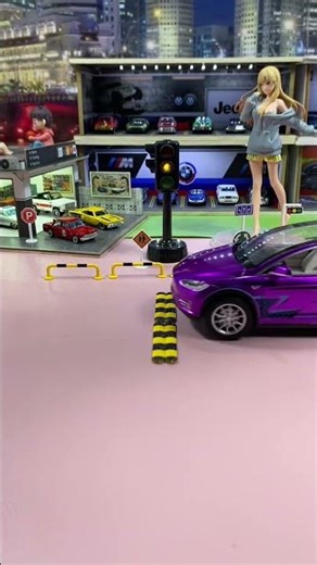 Diecast Cars at the Red Light!🚦🚗 1:24 model Cars #automobile #stopmotion #diecast #car #toys