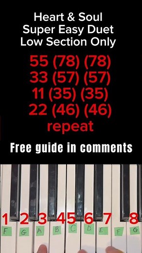 Heart and Soul Easy Piano Song Tutorial for Beginners (Simple Duet Lesson) #easypiano #learningpiano