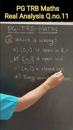Q. no. 11🔥 PG TRB MATHS 🔥 Real Analysis questions and answers 💥 SRT Vijay Maths 💯
