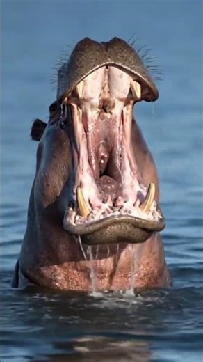 Hippopotamus Roaring Sound #animalsounds #sound #short