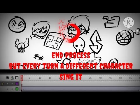 FNF End Process but every turn a different character sing it