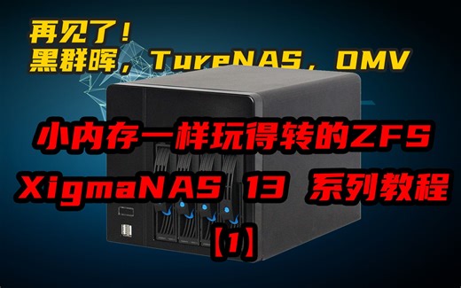 XigmaNAS系列教程，第一弹，被忽视的NAS系统，小内存照样玩转ZFS，垃圾佬的福音，2023年DIY NAS指南，介绍及安装教程