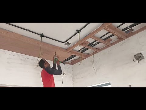 प्लाईवुड में फॉल सीलिंग कैसे बनाते ? How to install wooden false ceiling