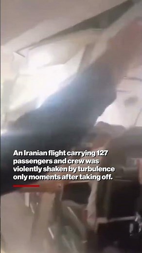 Passengers scream & flail as extreme turbulence ‘tears plane cabin apart’ in harrowing video #shorts