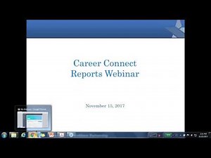 Career Connect Reports Training