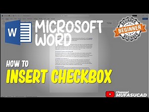 Microsoft Word How To Insert Checkbox