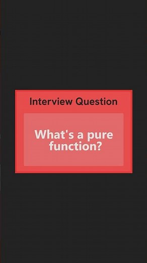 What’s a pure function? | JavaScript Interview Question