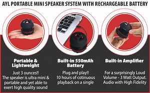 Ayl portable mini speaker system manual