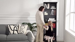 3-Tier Bookshelf, Wooden Bookcase with Unique Design, Book Shelf Open Storage, 9.8" D x 24.6" W x 38" H, Modern Bookshelf for Study Room, Living Room, Home Office, Bedroom (White)